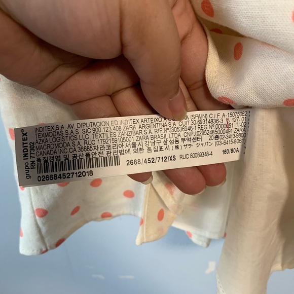 NWT Zara Polka Dots Crop Top - Picture 6 of 6